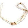 Guess pakabukas GUSTPEARW telefono dirželis baltos spalvos Heishi Beads