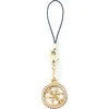 Dėklas Guess pakabukas GUCPM4DRD telefono dirželis 4G Rhinestone Charm