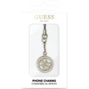 Dėklas Guess pakabukas GUCPM4DRD telefono dirželis 4G Rhinestone Charm