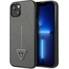 Apple iPhone 13 Guess dėklas Saffianotriangle Logo (GUHCP13MPSATLG) sidabrinės spalvos