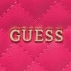 „Guess“ kelioninis krepšys iš eko odos, tekstilinis, dygsniuotas raštas ir rankogaliai, fuksijos spalvos, 23 x 15 x 1,5 cm