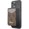 Dėklas GUESS WALLET CASE FOR MAGSAFE 4G GRAY CARDS BROWN
