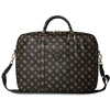 Guess 4G Peony Front Pocket Zipper Triangle Logo Nešiojamas kompiuteris Bag 16" - Juodas