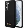Samsung Galaxy S23 Guess Hard silikoninis dėklas Vintage Gold Logo (GUHCS23SSLSMK) juodos spalvos