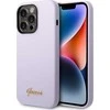 Apple iPhone 14 Pro Guess Dėklas silikoninis Vintage Gold Logo violetinės spalvos