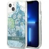 GUESS kietas gėlių dėklas, skystas blizgus GUHCP13SLFLSN galinis dangtelis, Apple, iPhone 13 mini, žalias, 5,4 colio