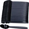 Guillin Plastikiniai šaukšteliai SUPERIOR, PS, juodi, 12,5 cm, 50 vnt