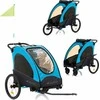 Guto Guto Priekaba, vežimėlis, bėgiojimas 3in1 Aliuminis Deluxe Buggy PRO Juodas-Mėlyna, EAN 5909876513148