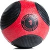 Svorinis kamuolys GYMSTICK Medicininis kamuolys 1kg D19cm Juodas/Raudona mėtymui