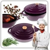 HAGE Emaliuota ketaus keptuvė žąsiui 6L HAGE Eggplant (DK34-eggplant)