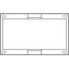 Hager Blokas su pilnu tuščiu dangteliu 150 x 250 x 125mm Univers N (UD11F1)