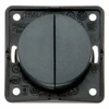 Hager Polo 936552505 Integro Flow/Pure 2 kontaktų žvakidės jungiklis serijinis antracito matinis 936552505