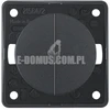Hager Polo 936552505 Integro Flow/Pure 2 kontaktų žvakidės jungiklis serijinis antracito matinis 936552505
