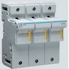 Hager Modulinė saugiklių bazė 3P L58, saugiklis 22x58mm, 125A 500V (LR703)