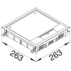 Hager Polo „Hager“ grindų dėžutės dangtelis 263x263 mm, skirtas montuoti techninėse grindyse, 24 moduliai, kilimui, 5 mm pjūklas (VQ12057011)