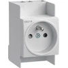 Hager Modulio lizdas 2P + Z 10A 250V, skirtas SN216 bėgiams