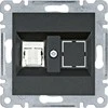 Hager Lumina Vieno kompiuterio lizdas RJ45 cat.5E UTP juodas WL2113