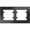 Hager Lumina aistra rėmelis 2 kartus horizontalus stiklas juodas (WL9221)