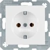 Hager S1/B3/B7/STIKLINIS Baltas MODULIS 1X SCHUKO LIZDAS - 41438989