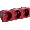 Hager tehalit.GB-EG lizdas su/be 33 laipsnių trigubas 45x45mm raudonas EER3333020