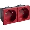Hager tehalit.GB-EG Lizdas su/be 33 laipsnių dvigubas 45x45mm raudonas EER2333020