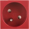 Hager tehalit.GB-EG Kištukinis lizdas su įžeminimu 33st. vienvietis 45x45mm be halogenų raudonas EER1333020