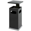 HAGLEITNER Šiukšliadėžė su pelenine, V formos dalis, antracito spalvos, cinkuotas plienas/plienas su milteliniu dengimu, 70 ltr. su metaliniu vidiniu indu, ugniai atspari, lauko sąlygoms, paruošta įrengimui į žemę, įsk. medžiagą