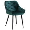 Dining room chair Halmar K487. dark žalias