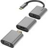 Pritaikykite. Hama USB-C kištukas -> Mini-DP -> HDMI -> VGA