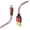 HAMA atspindintis įkrovimo/duomenų kabelis Micro-USB 1,5 m raudonas