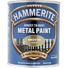 Emaliniai dažai, apsaugo metalines konstrukcijas nuo korozijos. „Hammerite Smooth“, blizgūs, 0,75 l, aukso spalvos.