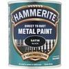 Emaliniai dažai, universalūs / apsaugo metalines konstrukcijas nuo korozijos. „Hammerite“ metalo dažai, pusiau blizgūs, 0,75 l, juodi.