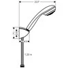 Hansgrohe Crometta 85 vietoje dušo komplektas, chromas (27576000)