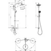 Hansgrohe CROMA DUŠO RINKINYS 220 1 JET RENO
