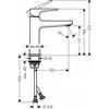 Hansgrohe izlietnes maisītājs Metropol 110, ar push-open, matēts juodas