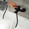 Hansgrohe Rebris E vonios maišytuvas, matinis juodas