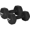 Hantelki HEX 2x9kg neopreno ketaus hanteliai, REBEL ACTIVE
