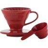 Hario V60-01 keramikinis kavos lašintuvas raudonas