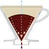 Hario V60-01 plastikinis lašintuvas raudonas