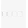 Vilma Rėmelis QUADRUM QR 1000 FIT LINE, 4 vietų, baltas