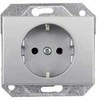 Kištukinis lizdas VILMA XP 500 be rėmelio, su įžeminimu, metalo spalvos