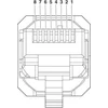Tinklo duomenų jungtis Phoenix Contact VS-08-RJ45-5-Q/IP20 - RJ45
