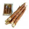 Hau&amp;Miau „Woof &amp; Miau Pausesnack“ šunų skanėstas, odinis pagaliukas, įvyniotas į vištieną, 30 cm, skersmuo 2,5 cm, 500g