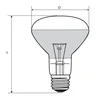 Helios Rubino infraraudonoji lemputė R80 E27 100W 230V (PRO- 1465)