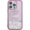 Hello Kitty HKHCP16SL50PPU Apple iPhone 16 6.1″ violetinės spalvos kietas dėklas Liquid Glitter 50TH Annivers