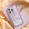 Hello Kitty HKHCP16SL50PPU Apple iPhone 16 6.1″ violetinės spalvos kietas dėklas Liquid Glitter 50TH Annivers
