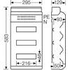 Hensel 3 x 12 ant paviršiaus montuojamas modulinis skirstomasis skydas IP65 KV 9336 Z (6100603)