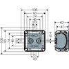Hensel Filialas gali 93x93x62mm juoda IP67 - KF 0200 B