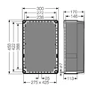 Hensel Korpusas be perkaitimo 300x450x170mm skaidraus dangtelio - K0300