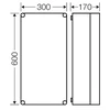 Hensel Korpusas be perkaitimo 300x600x170mm skaidraus gaubto - K0300